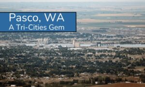 An aerial view of Pasco, Washington