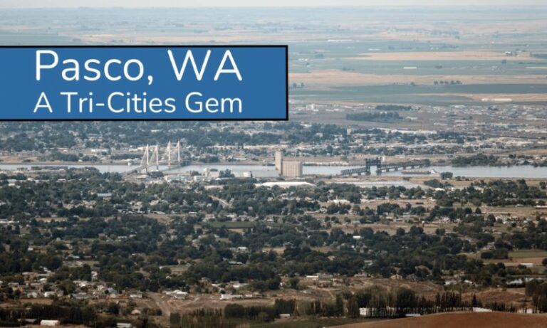 An aerial view of Pasco, Washington