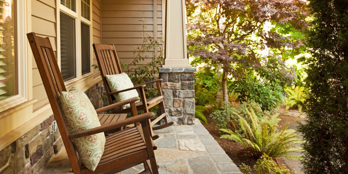 accent chairs on a porch