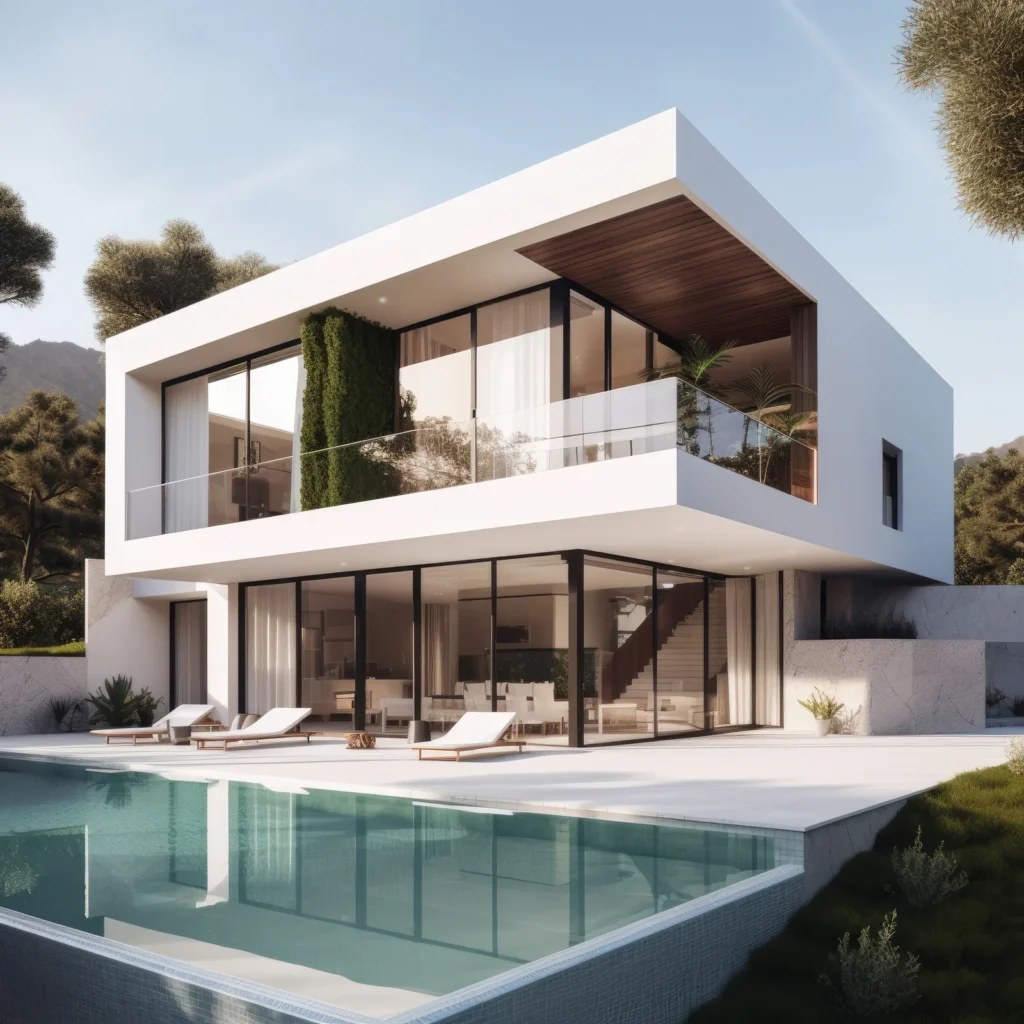 Modern villa real estate illustration generative ai 1767014558711